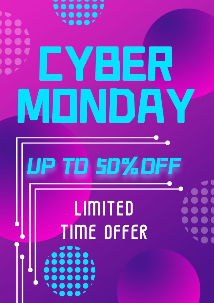 purple cyber monday promo