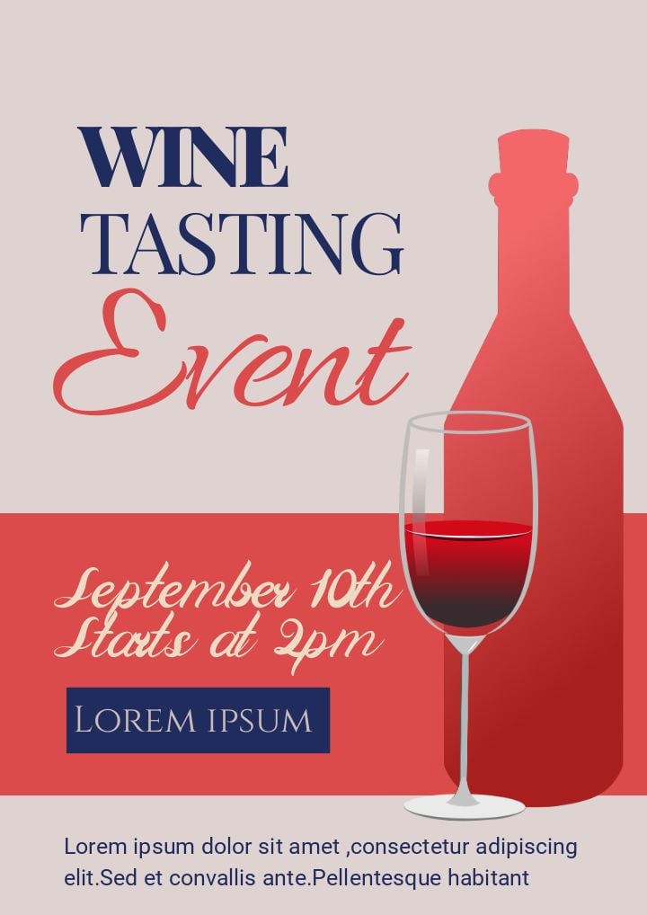 red wine tasting invitation