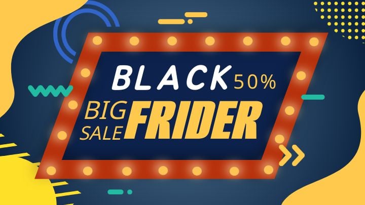 simple creative banner with light board for black friday glow