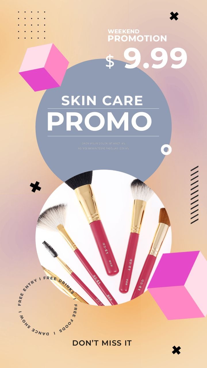 stylish makeup trends vibrant gradient hues in contemporary instagram ads