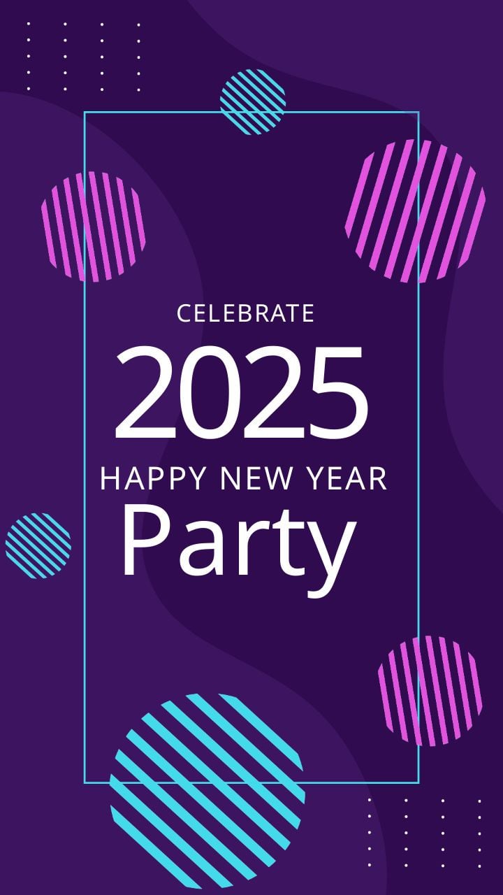 vibrant 2025 new year celebration instagram stories