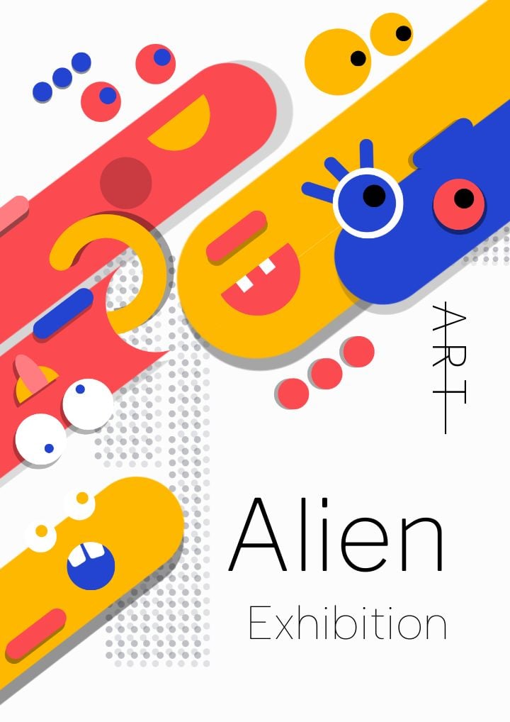 vibrant extraterrestrial art showcase poster design
