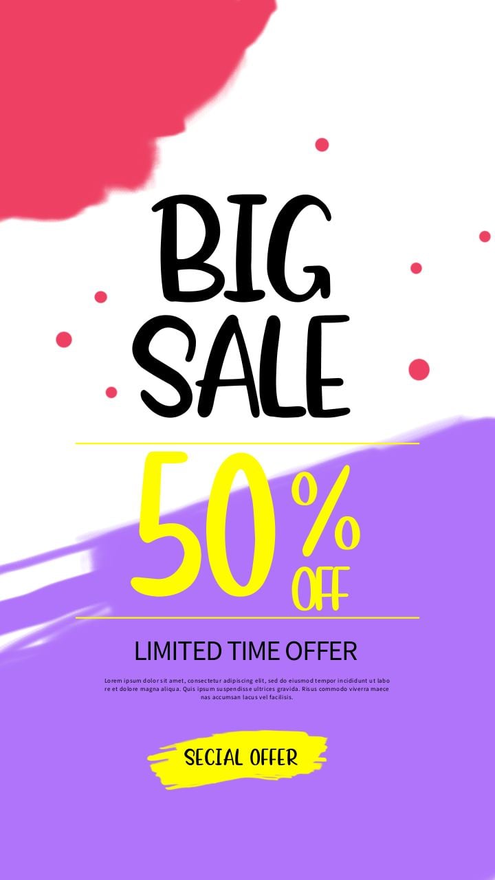 vibrant graffiti advertising instagram story