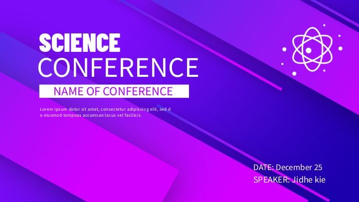vivid 3d tech conference banner in purple