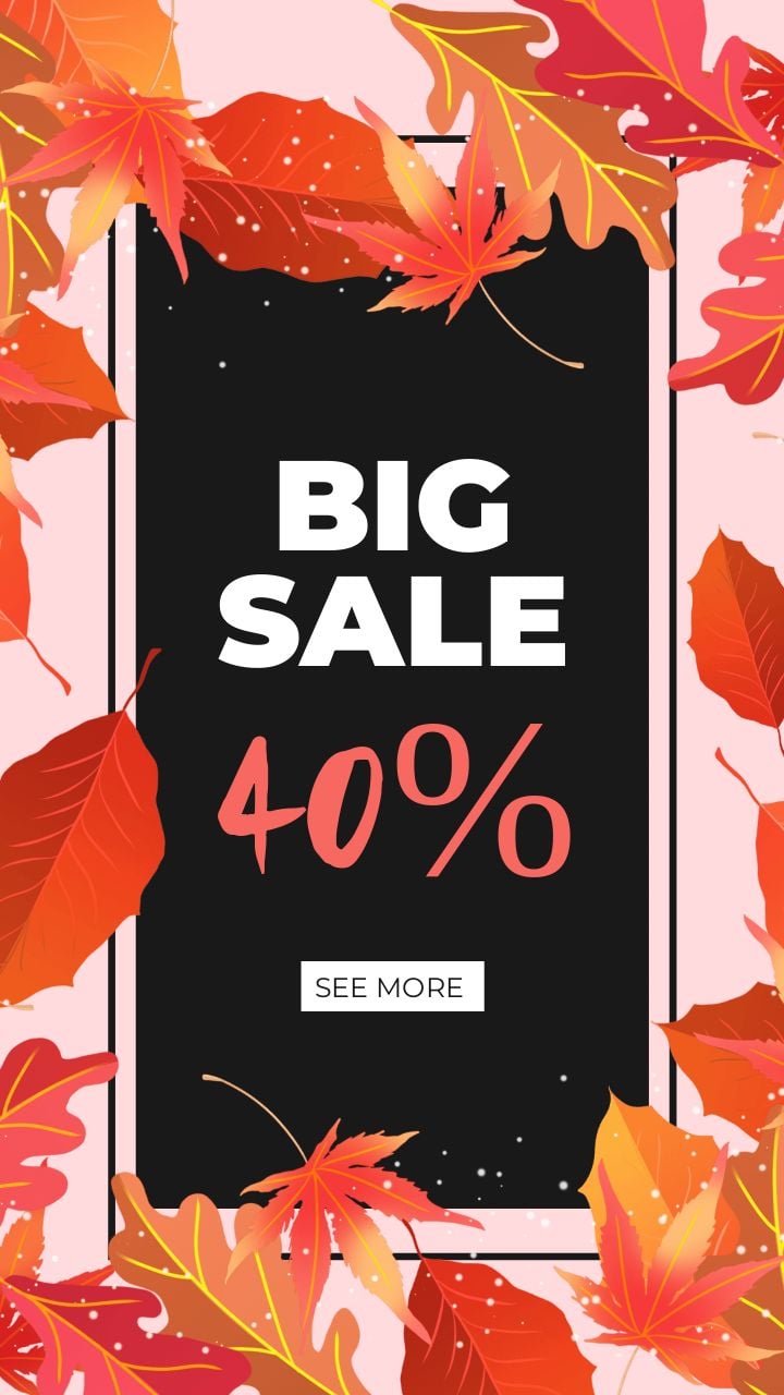 watercolor-style autumn discount instagram stories