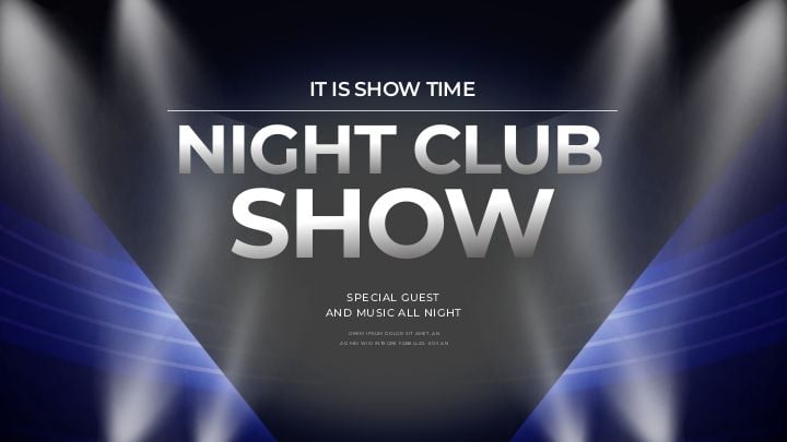 web banner featuring a stylish personality showcase with dynamic lighting effects