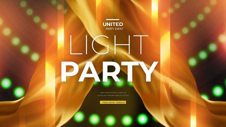 web banner for a stylish  dynamic stage lighting fashion showcase