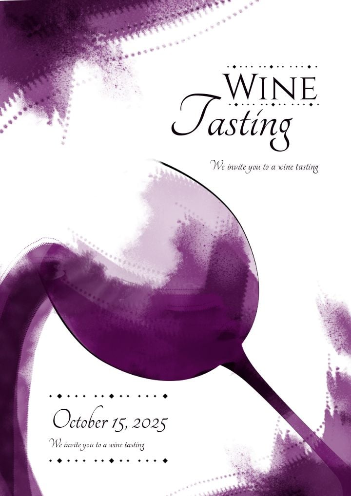 wine tasting advertisement