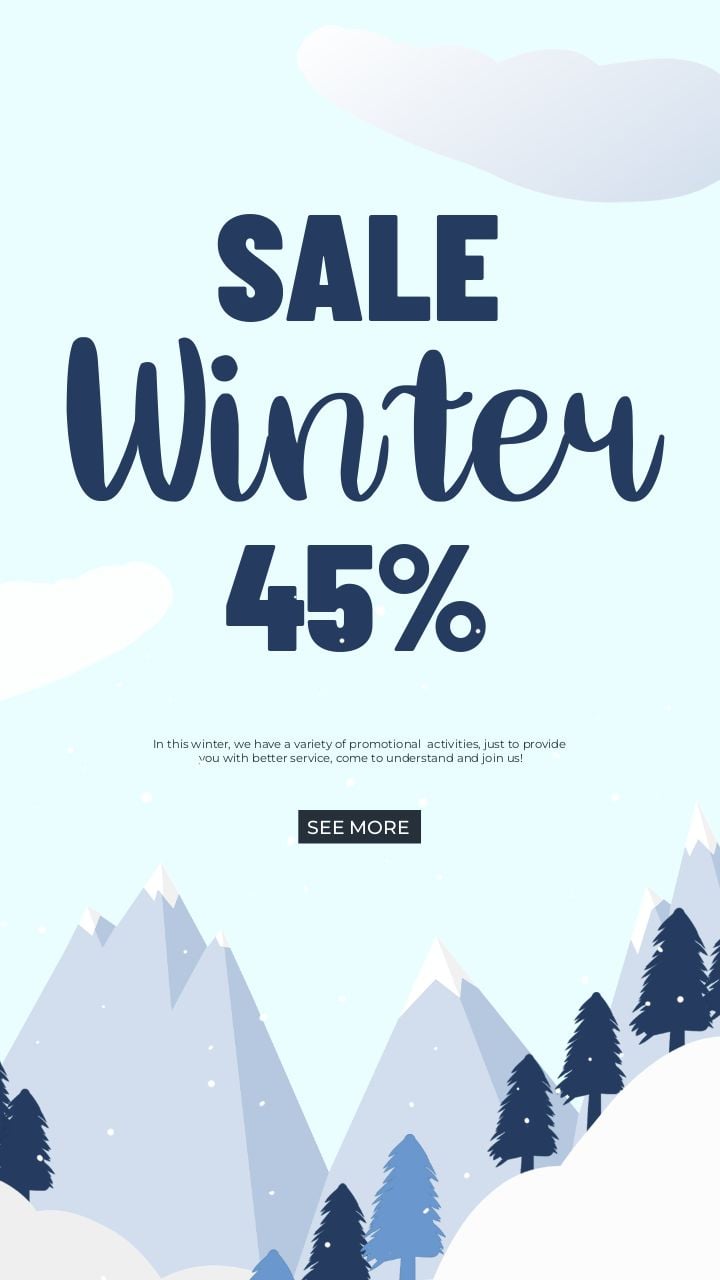 winter promo instagram stories