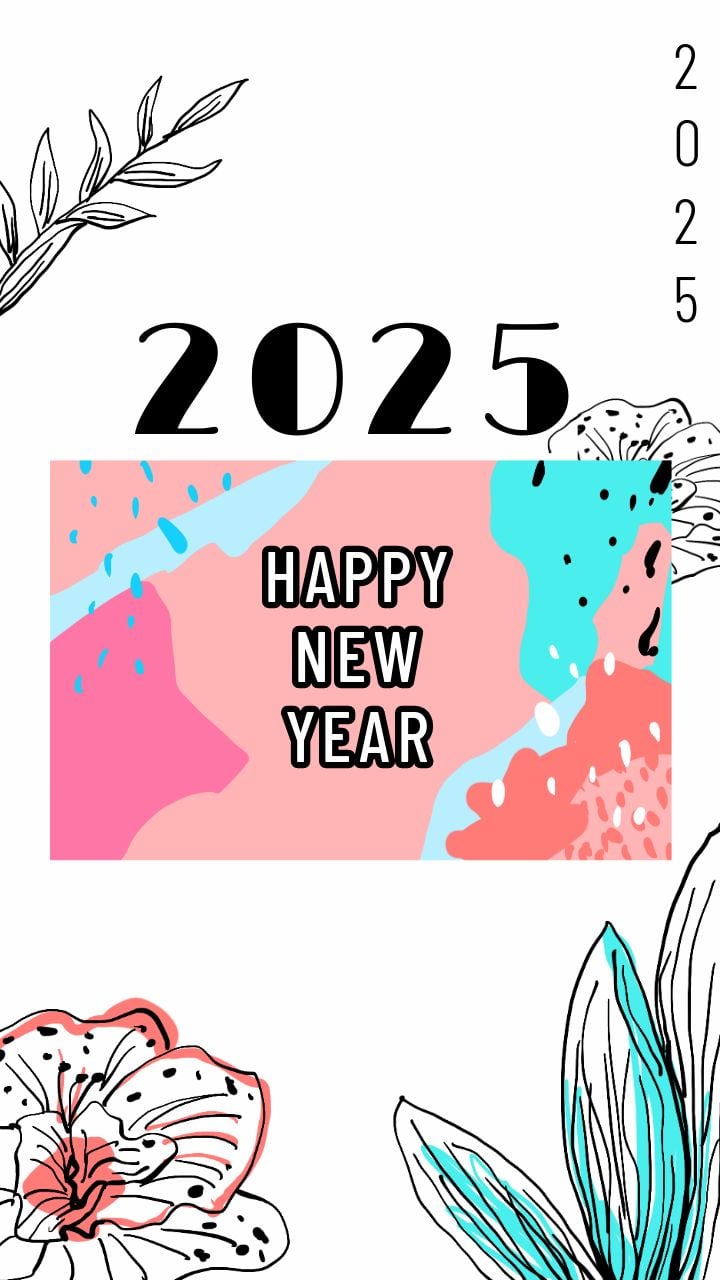 happy new year 2025 creative banner cover design